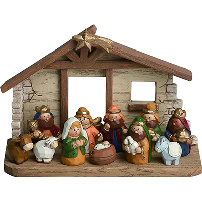 1Miniature Kids Nativity Scene